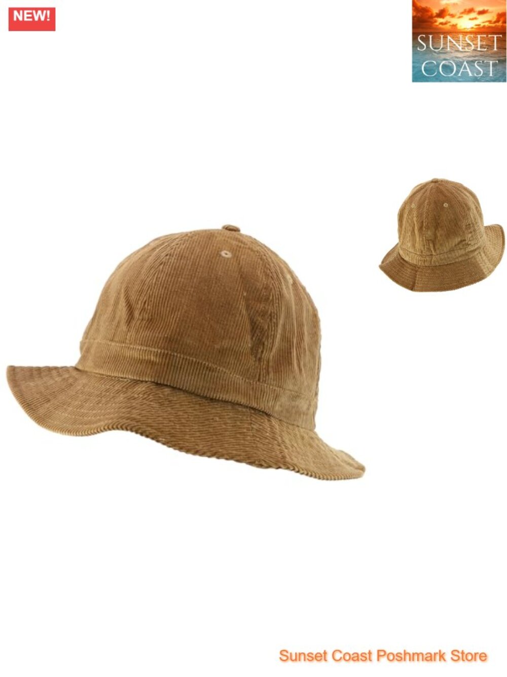 100% Cotton Corduroy Short Brim Bucket Hat Packable Crushable